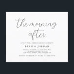 Flyer Simples Caligrafia Orçamento Manhã Após Casamento<br><div class="desc">Caligrafia Simples De Manhã Após Folheto De Casamento</div>