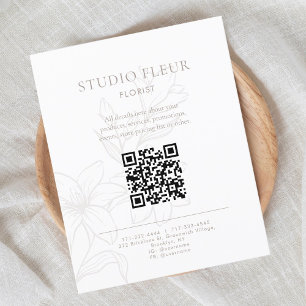 Flyer Simples Floral Small Business Marketing de código 