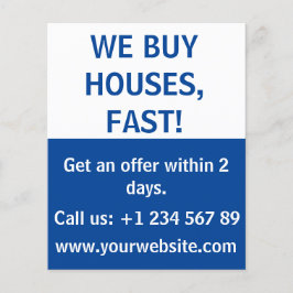 Flyer Simples Investidor Imobiliário Nós Comprar Casas