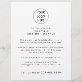 Flyer Simples minimalista de logotipo comercial