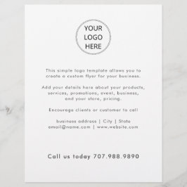 Flyer Simples minimalista de logotipo comercial