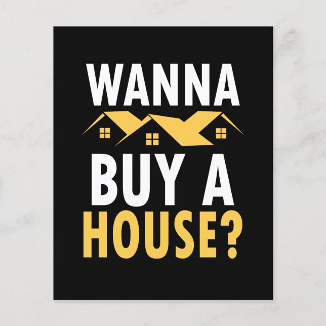 Flyer Simples Moderno quer comprar de uma casa? Imóveis (Frente)