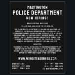 Flyer Simplesmente Negrito, Policial Recrutamento de Lei<br><div class="desc">Simples Negrito,  Oficial Policial,  Voador de Recrutamento de Lei pela Loja de Cartão de visita.</div>