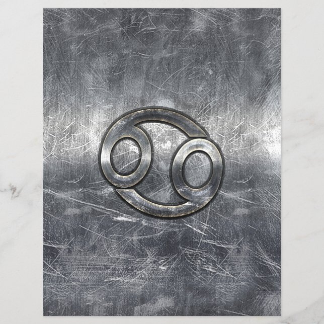 Flyer Sinal Zodiac cancer no Estilo Industrial (Frente)