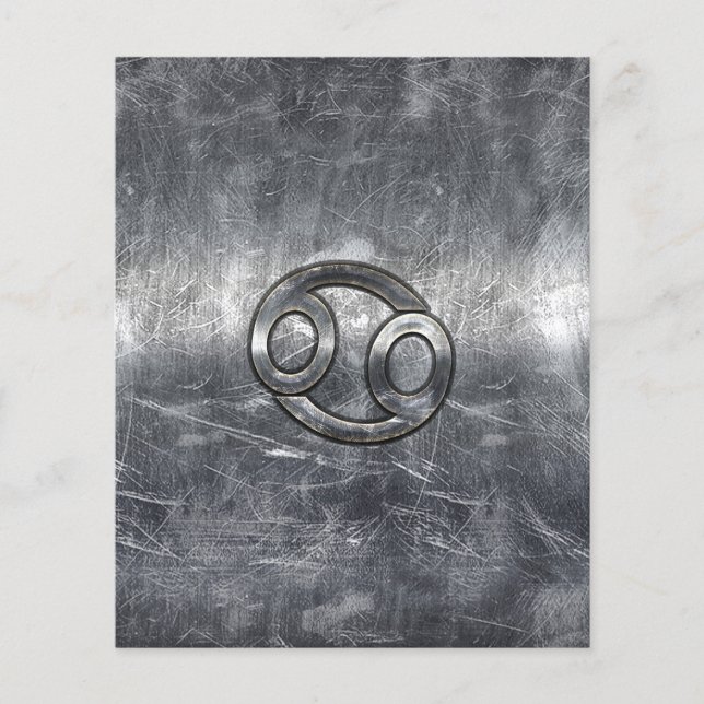 Flyer Sinal Zodiac cancer no Estilo Industrial (Frente)