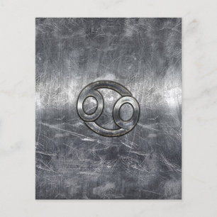 Flyer Sinal Zodiac cancer no Estilo Industrial