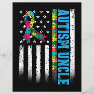 Flyer Sinalizador Retro-Americano Autismo Tio Consciênc