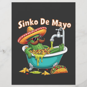 Flyer Sinko de Mayo"Cinco engraçados de Mayo Cactus