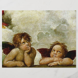 Flyer "Sistine Madonna" (cerca de 1513) de Rafael (Detal