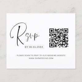 Flyer Site de Casamento RSVP de Código QR de Orçamento