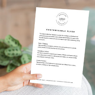 Flyer Site de texto do logotipo da empresa personalizado
