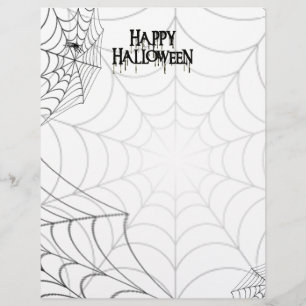 Flyer Sítios De Aranha E Texto Feliz De Halloween Assust
