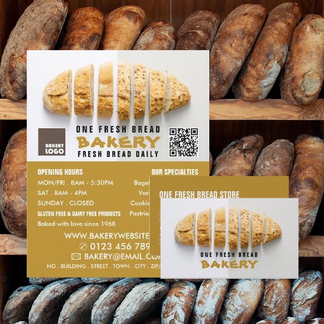 Flyer Sliced Bread Loaf, Bakers, Bakery Store (Criador carregado)