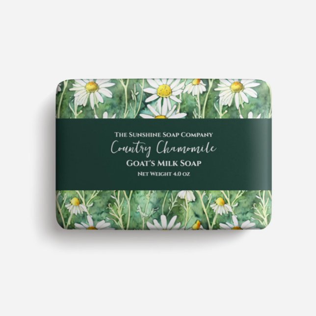 Flyer Soap Packaging Paper Watercolor chamomile (Criador carregado)