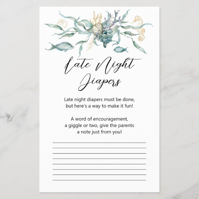 Flyer Sob a Fralda de águas-vivas do mar (Frente)