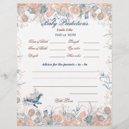 Flyer Sob o Chá de fraldas de Aquarela do Mar