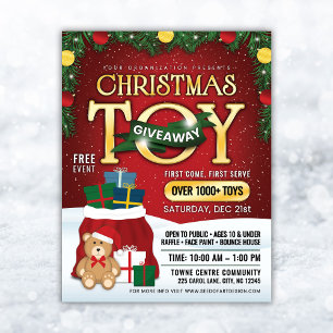 Flyer Sorteio Mágico de Brinquedos de Natal: Sacola do P