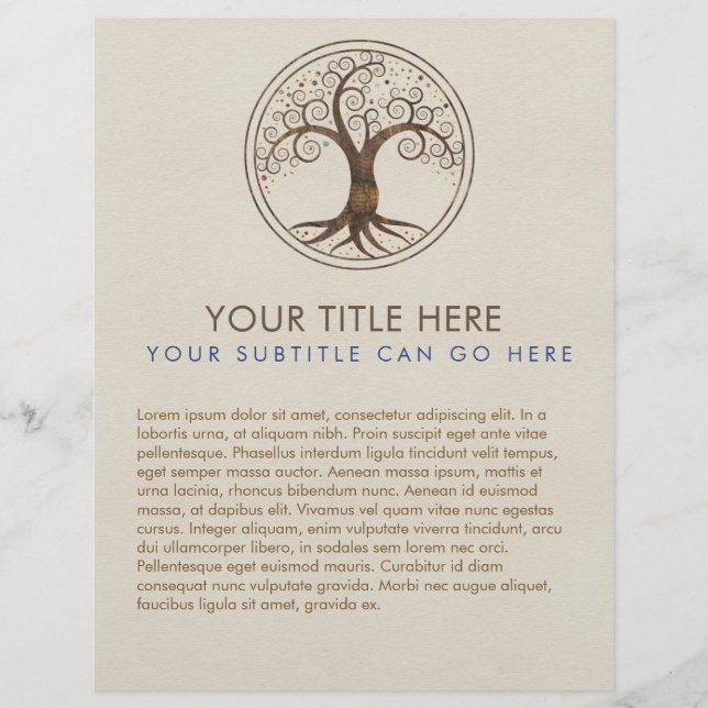 Flyer Spiral Tree of life - Yggdrasil (Frente)