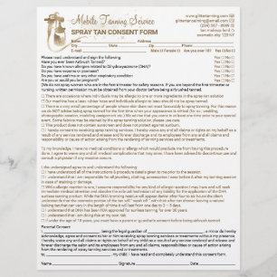 Flyer Spray Tan Liability Waiver