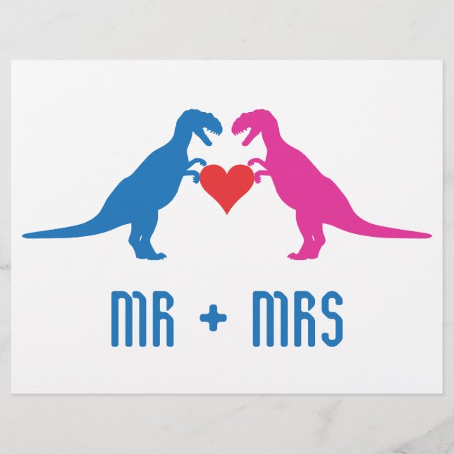 Flyer Sr+Sra - Dinossauros de Amor (Frente)
