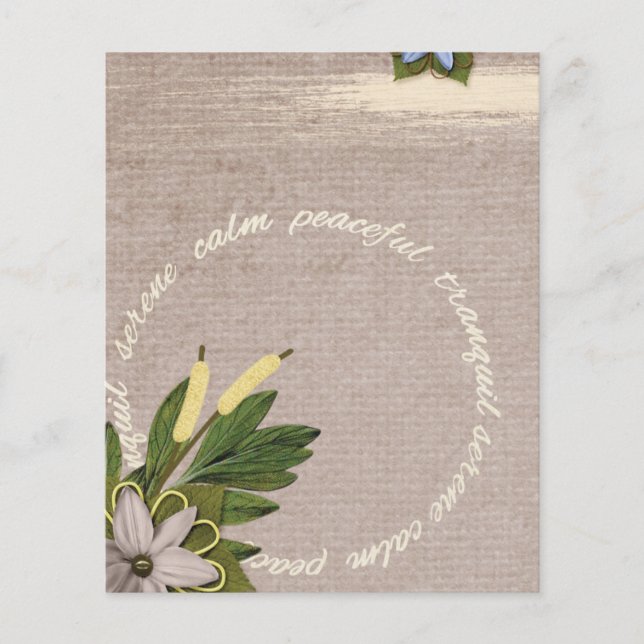 FLYER SRPL SERENE CALM PEACEFUL TRANQUIL FLORL COUNS (Frente)