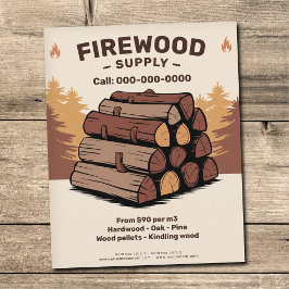 Flyer Stacks of Split Logs - Firewood Supply