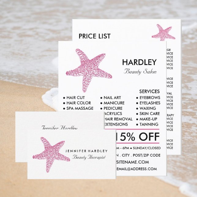Flyer Starfish, Beauticista, Beauty Salon Flye (Criador carregado)
