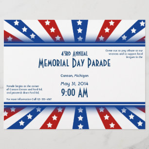 Flyer Starry Flag Memorial Day