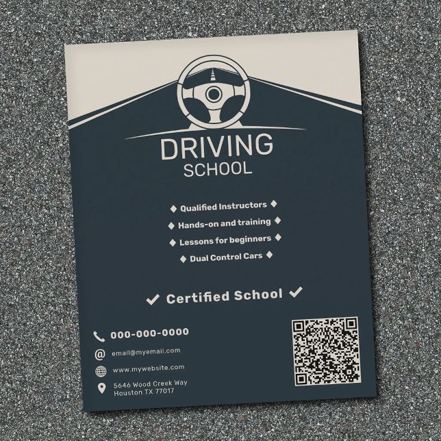 Flyer Steering Wheel - Driving School (Steering Wheel - Driving School Flyer)