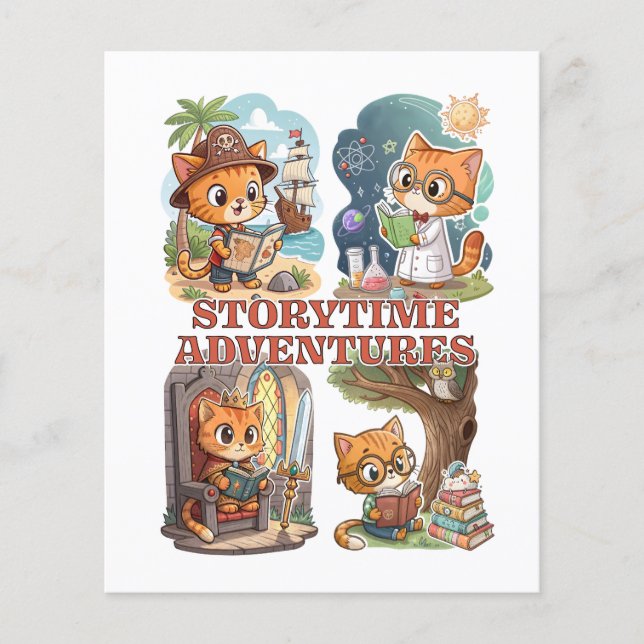 Flyer Storytime Adventures – A Journey Through Books (Frente)