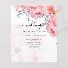 Flyer Sublime Blossomas cor-de-rosa SITE DE CASAMENTO - 