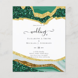 Flyer Sublime Casamento Dourado de Agate Glitter