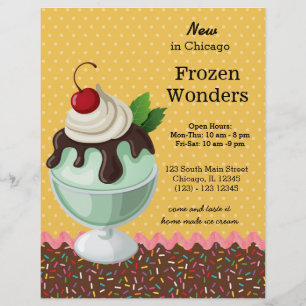 Flyer Sundae * escolher cor de fundo