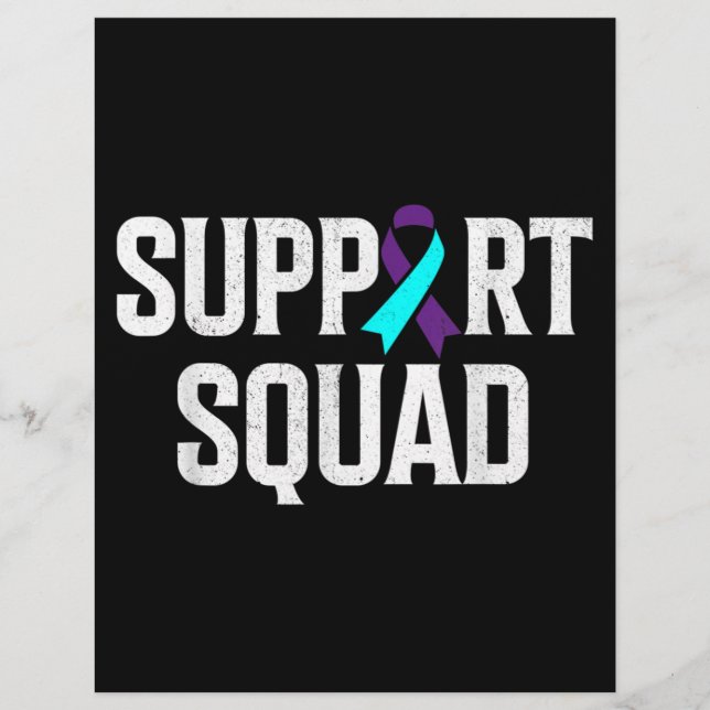 Flyer Support Squad Support Suicide Prevention Awareness (Frente)