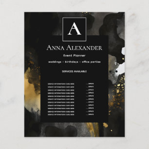 Flyer Sweep Primordial Design Abstrato Dourado Preto