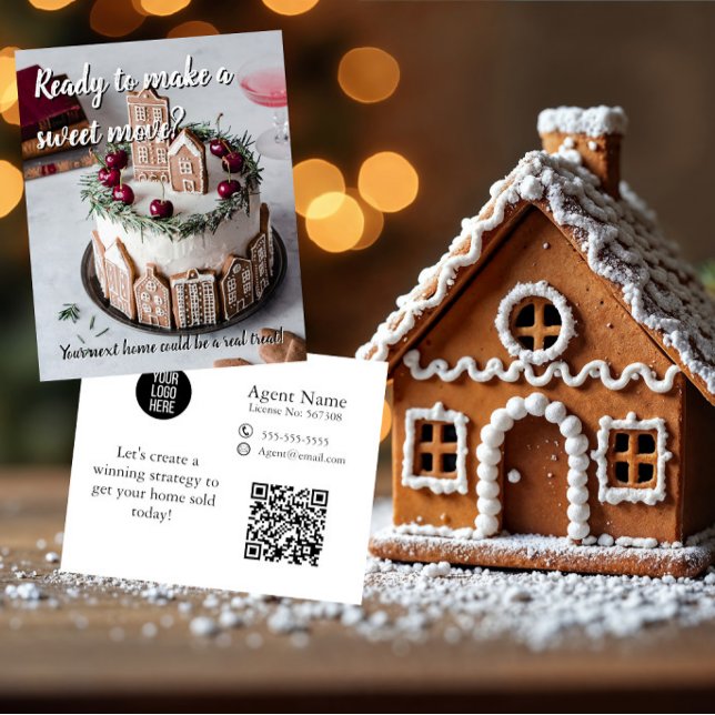 Flyer Sweet Move Real Estate Xmas Mailer gingerbread  (Criador carregado)