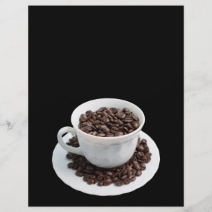 Flyer Taça com grãos de café