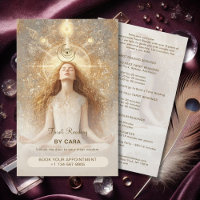 Tarot Mystic Woman Moon Dourada