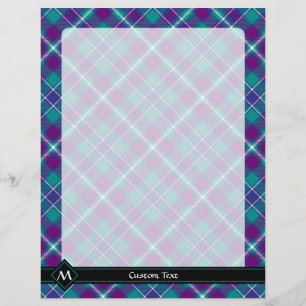 Flyer Tartan verde-marinho, roxo e azul