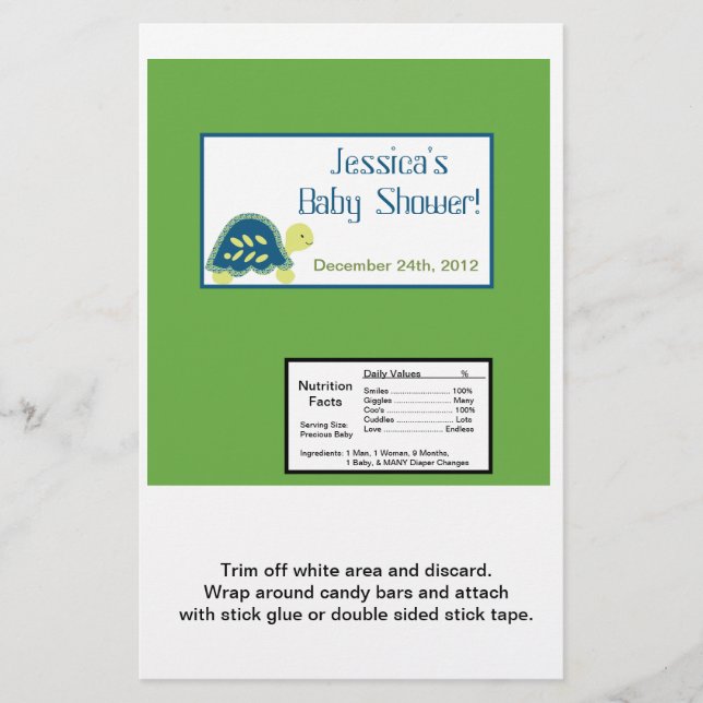 Flyer Tartarugas do Mar Azul Grande Bar de Hershey (Frente)