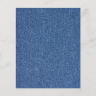 Flyer Tecido têxtil original azul jeans de moda em denim