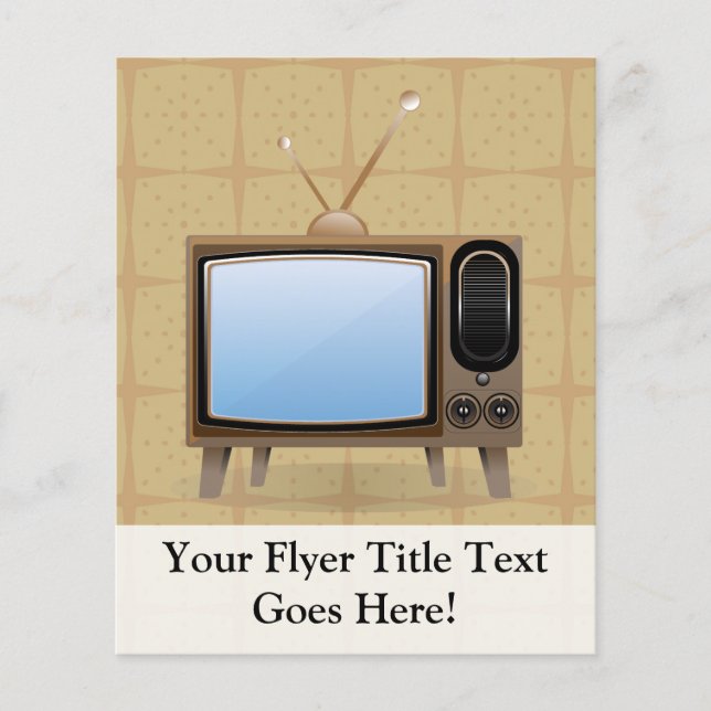 Flyer Televisão Vintage Floor Antiga (Frente)