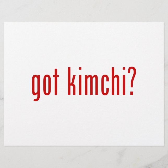 Flyer tem kimchi? (Frente)