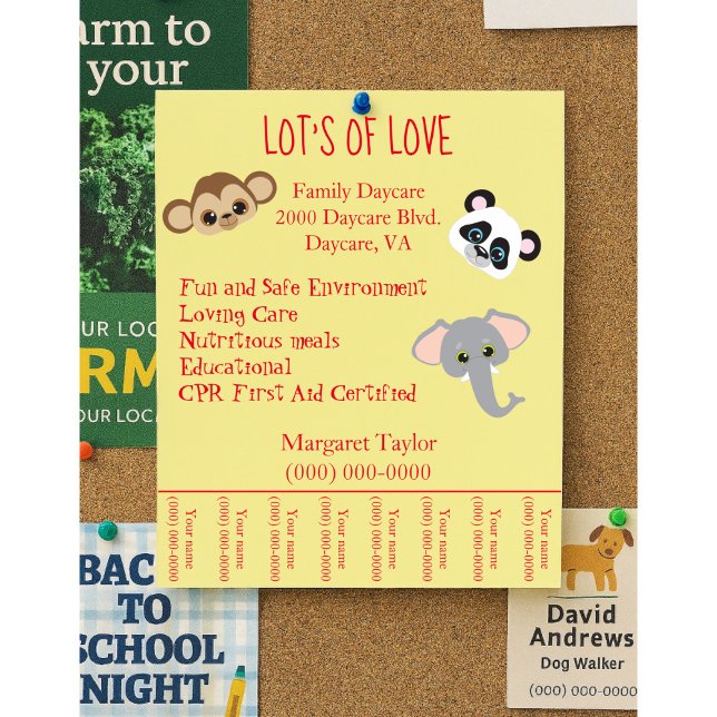 Flyer Tema da selva de creches da família (Criador carregado)