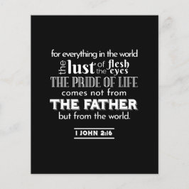 Flyer Tentações Mundiais - 1 John 2:16 Bíblia Verso