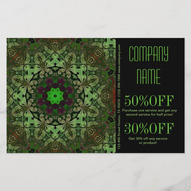 Flyer terapeuta de massagem de saúde holística Yoga Mand (Frente)