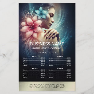 Flyer Terapêutica De Massagem Terapia Mãos Energia Spa P