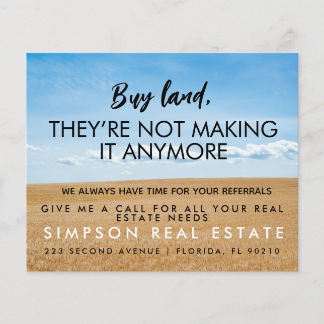 Flyer terra do Comprar imobiliário não estão mais fazer (Frente)