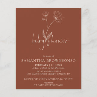 Flyer Terracotta Algodão Flor Bebê Sprinkle