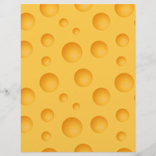 Flyer Teste padrão amarelo do queijo